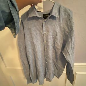 blue and white stripe green polka dots